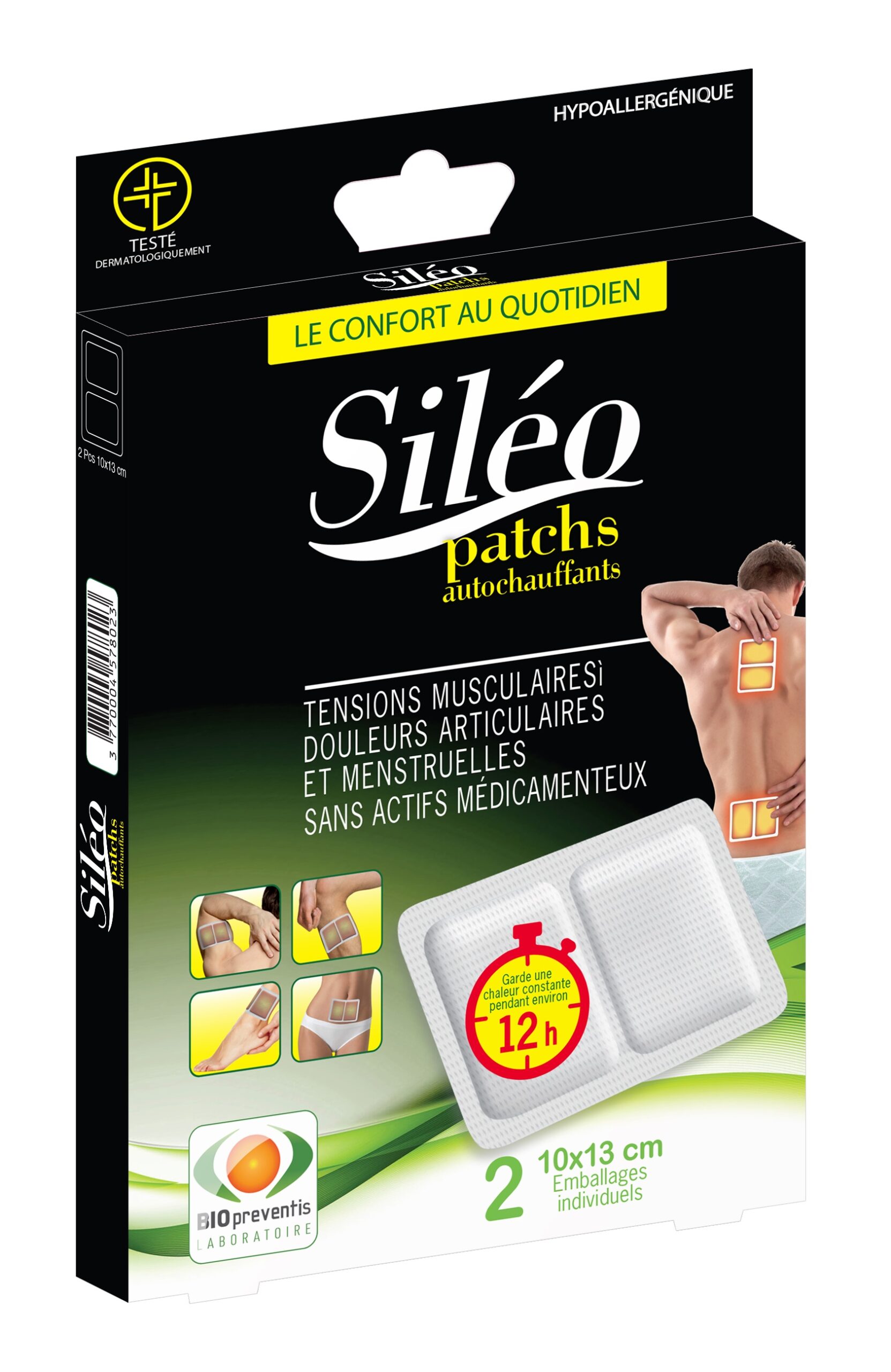 Sileo patch chauffants 2p petits format 10x13cm